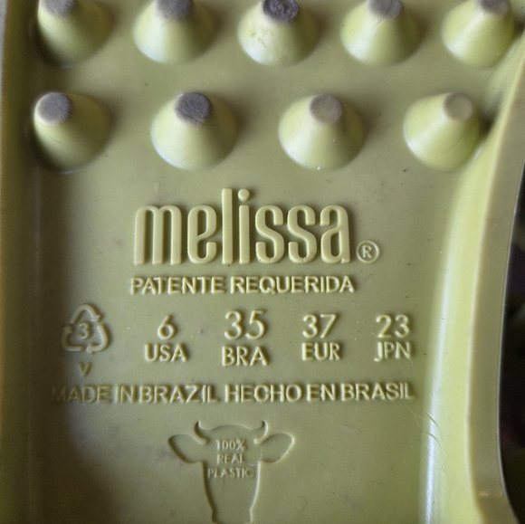 Melissa Possession Sandal in Neon Yellow Green womens size 6 - Picture 9 of 9